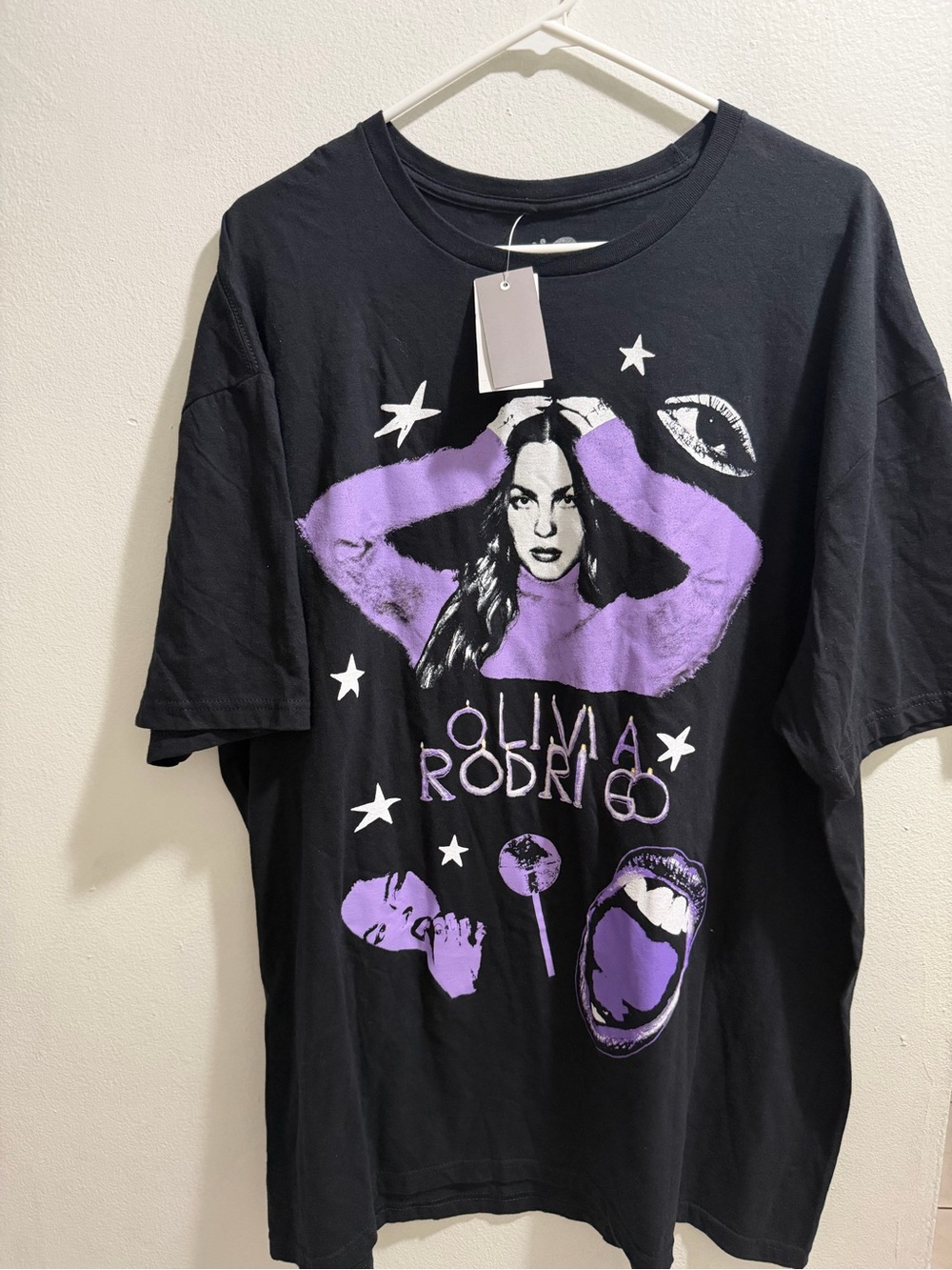 Target Black Tee with Purple Graphic Olivia Rodrigo Design